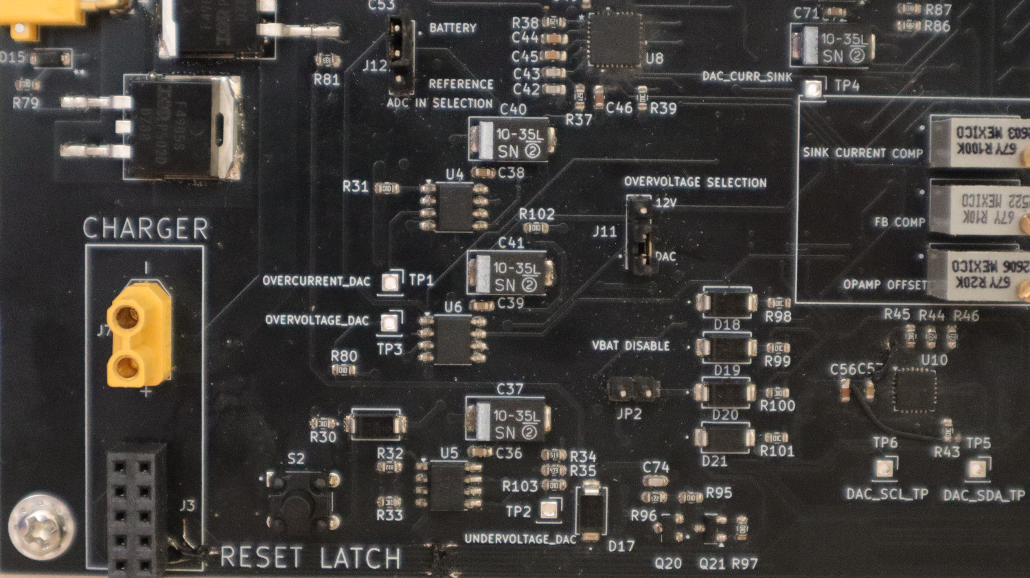 Charger connector and related interface components