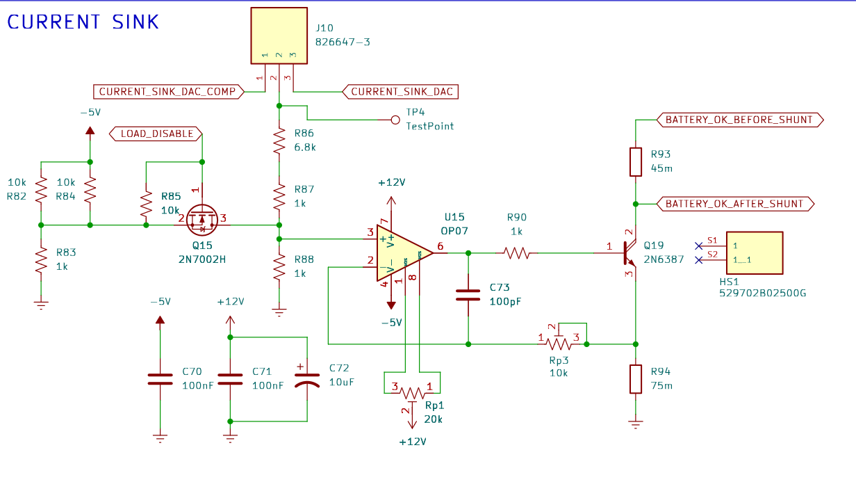 Current sink circuitry