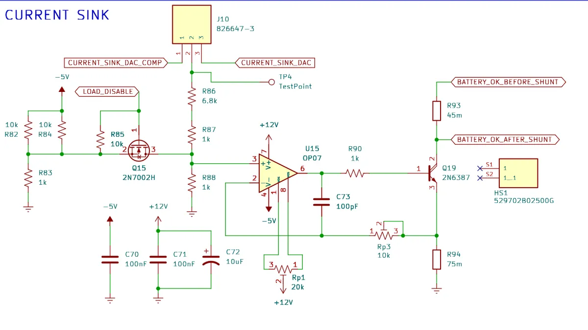 Current sink circuitry