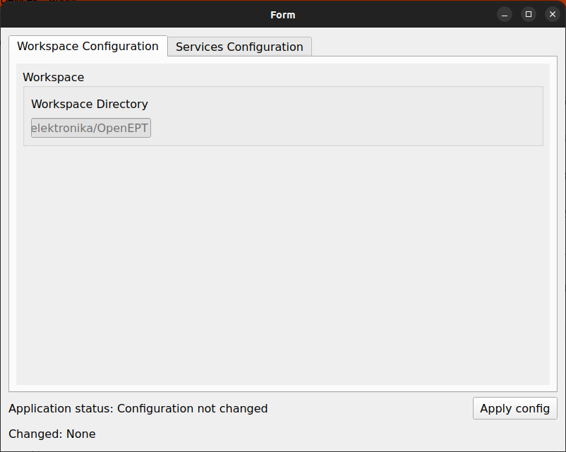 OpenEPT Workspace Configuration