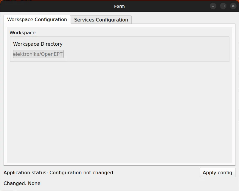 OpenEPT Workspace Configuration