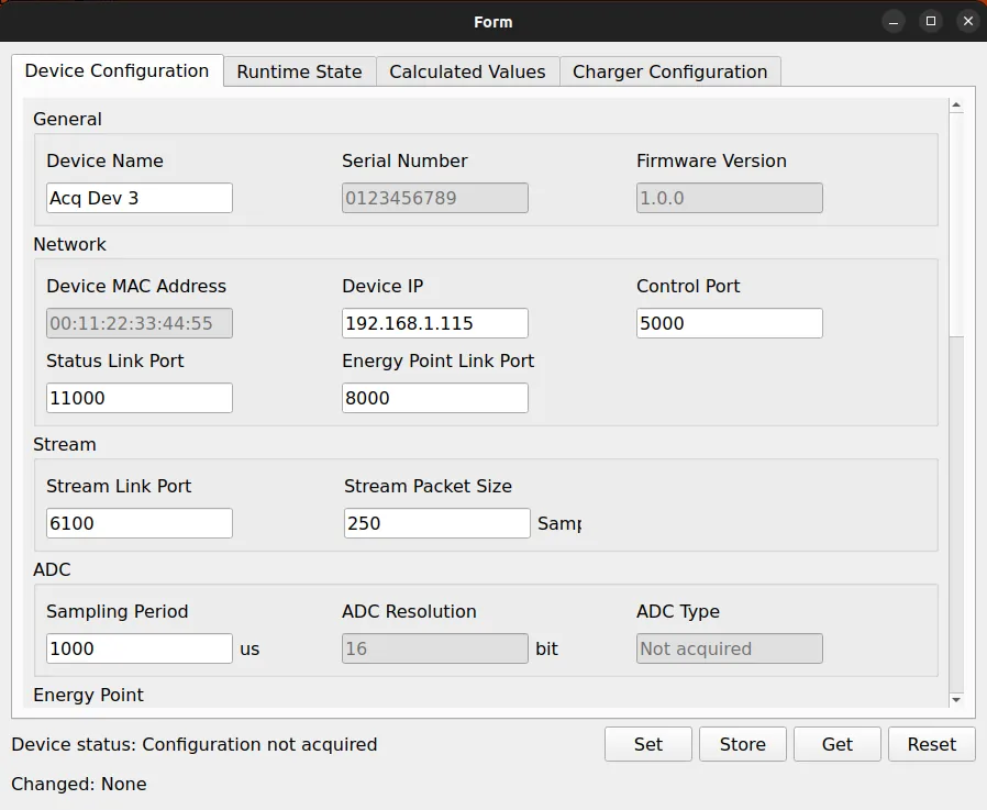OpenEPT Device Configuration interface