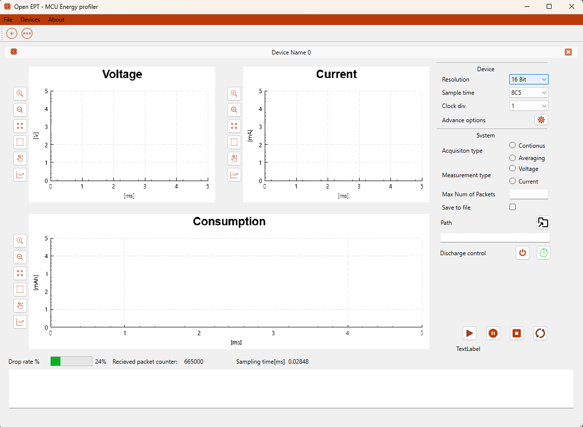Previous version of the OpenEPT graphical user interface